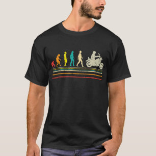 Camiseta Evolución Retro De Vintage Gracioso De Motociclis