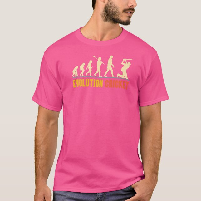 Camiseta Evolución Retro Del Cricket Para Jugadores De Cric (Anverso)