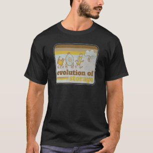 Camiseta Evolución retro del disco de disquete de almacenam