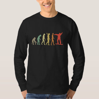 Camiseta Evolución Retro del Snowboarding Divertido Snowboa
