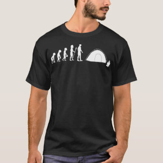 Camiseta Evolución retro divertida de camping humanos noved