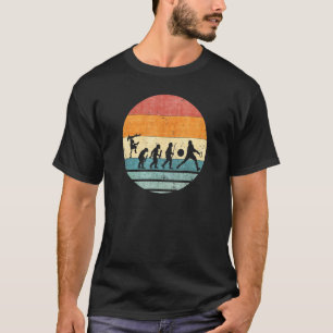 Camiseta Evolución Retro Vintage Del Jugador De Tenis Silho