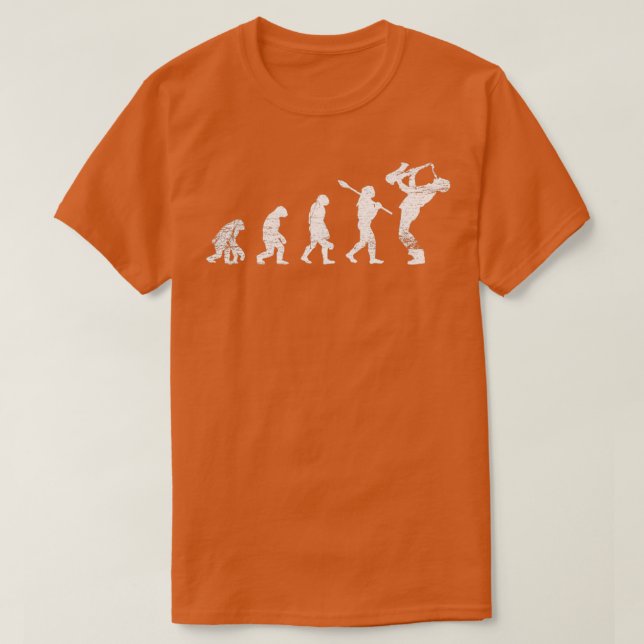Camiseta Evolución saxofónica (Diseño del anverso)