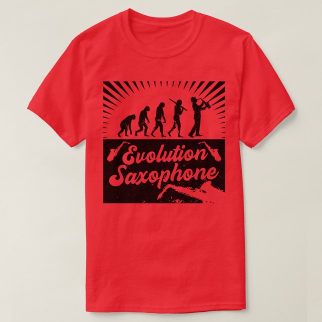 Camiseta Evolución saxofónica (Diseño del anverso)