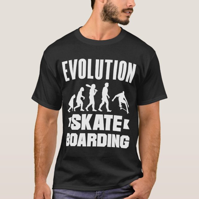 Camiseta Evolución Skateboarding Skate Retro Streetwear 2 (Anverso)