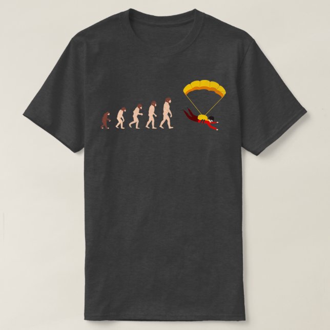 Camiseta Evolución Skydive Skydiver Paraglider Gift Idea (Diseño del anverso)