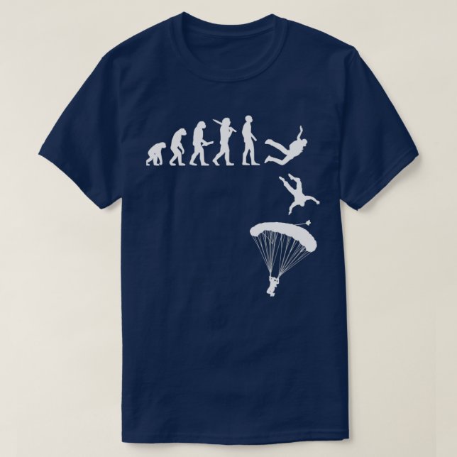 Camiseta Evolución Skydiver Parachuting Essential Classic T (Diseño del anverso)
