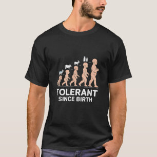 Camiseta Evolución tolerante a la lactosa Humor Lácteos Grá