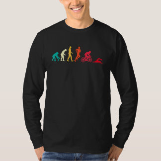 Camiseta Evolución Triatlón gráfico en marcha en bicicleta 