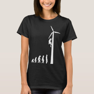 Camiseta Evolución Viento Turbina Energía Windmill