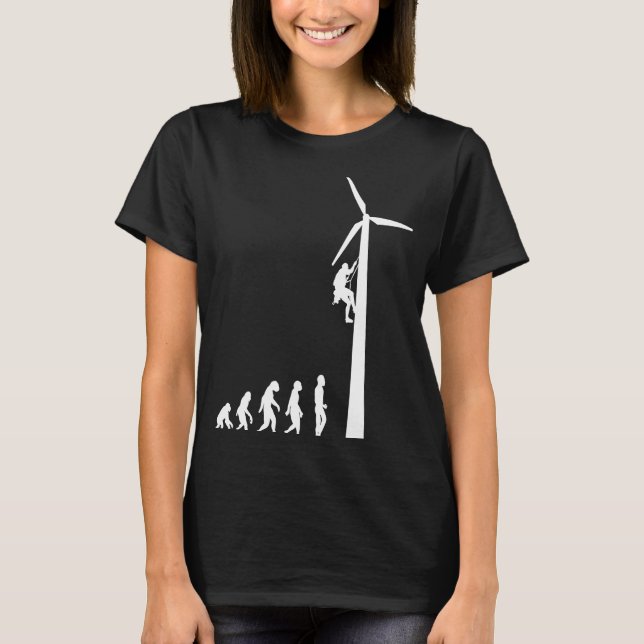Camiseta Evolución Viento Turbina Energía Windmill (Anverso)