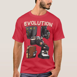 Camiseta Evolución vintage de la fotografía de cámara (2)