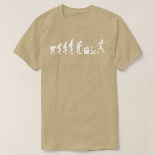 Camiseta Evolución zombie Divertida Evolución Humana Hallow (Diseño del anverso)