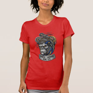 Camiseta Evoluciona a través de la cinética Gorila mecánico