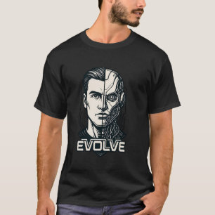 Camiseta Evoluciona Humano a Futuro de Ciberorgánico AI Tra