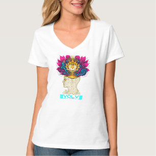 Camiseta Evoluciona Más Allá de la Mente Cibernética Camise