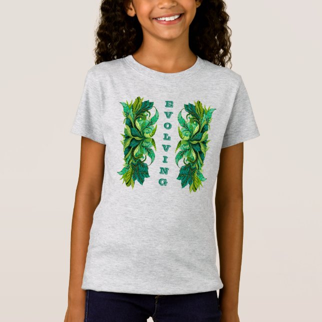 Camiseta "Evolucionando" Decorativo Botánico Floral (Anverso)