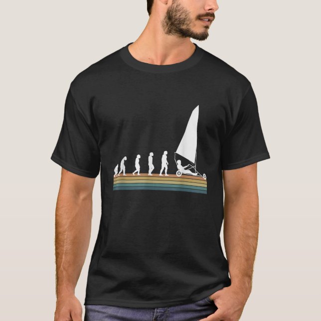 Camiseta Evolution Land Sailing Sand Yachting Dirtboating S (Anverso)