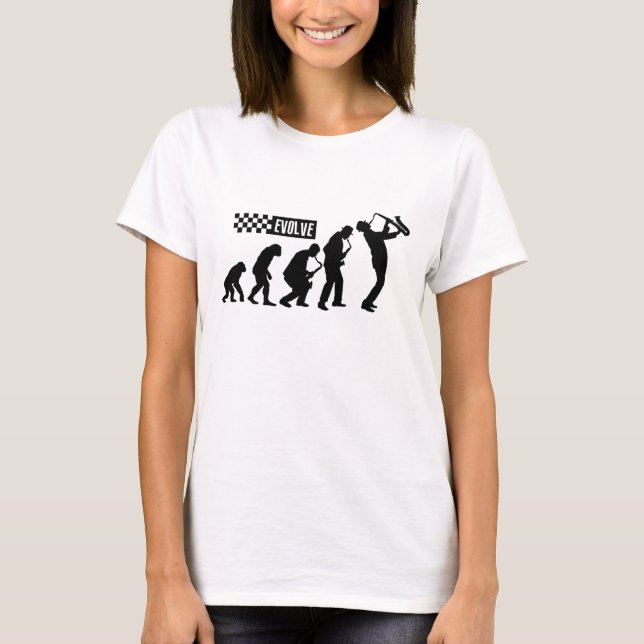 Camiseta Evolution of Ska - 2tone – Sax Player womens (Anverso)