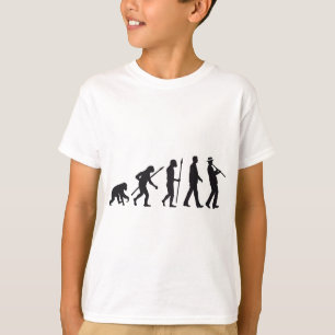 Camiseta evolution of usted clarinet player