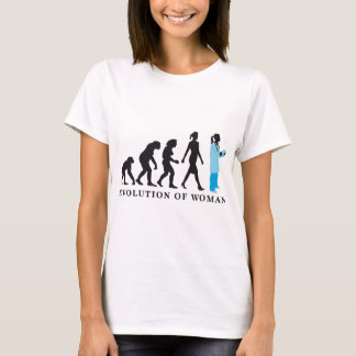 Camiseta evolution of woman female doctor