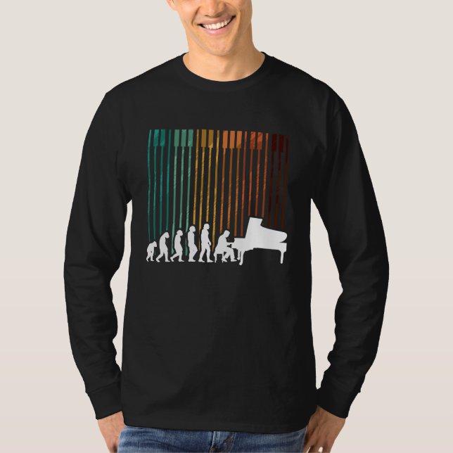 Camiseta Evolution Piano Musician Keyboard Orchestra (Anverso)