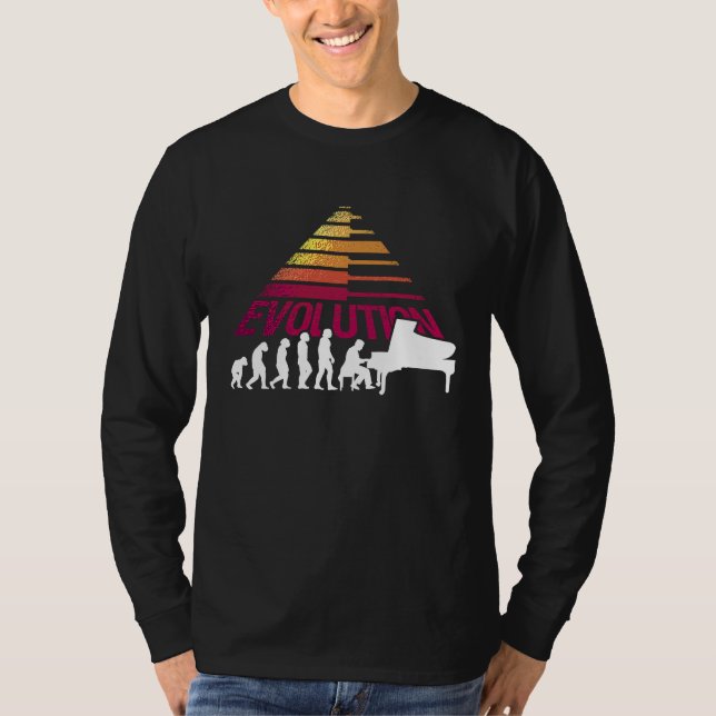 Camiseta Evolution Piano Musician Keyboard Orchestra  3 (Anverso)