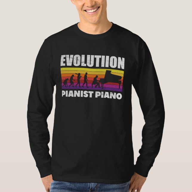 Camiseta Evolution Piano Musician Keyboard Orchestra  6 (Anverso)