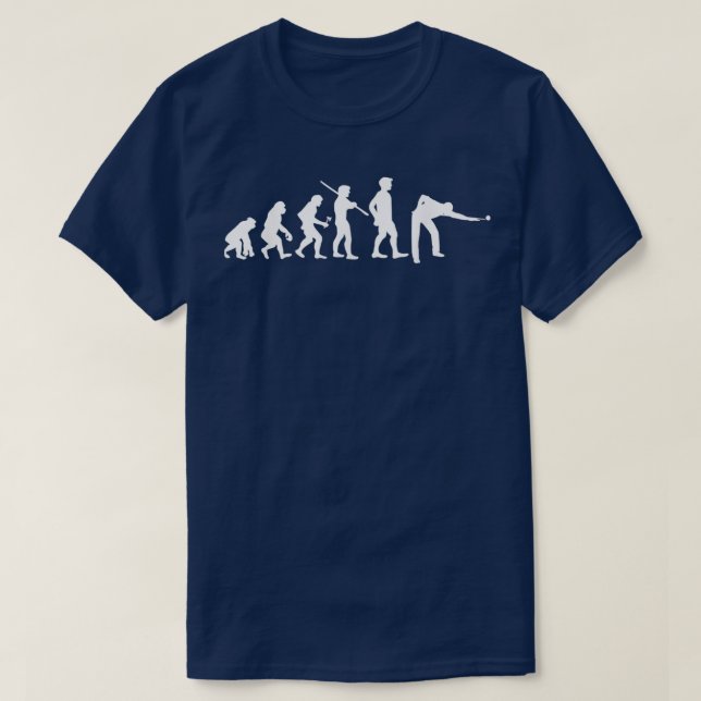 Camiseta Evolution Pool Funny Pool Player Billiards Player (Diseño del anverso)