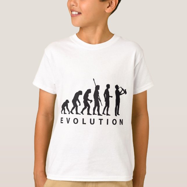 Camiseta evolution saxophon (Anverso)