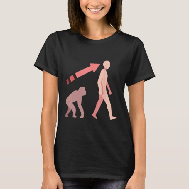 Camiseta Evolution science human man ape monkey history nat (Anverso)