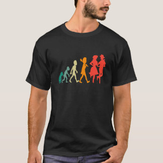 Camiseta Evolution Square Dance Funny Retro