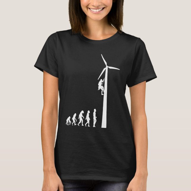 Camiseta Evolution Wind Turbine Energy Windmill (Anverso)