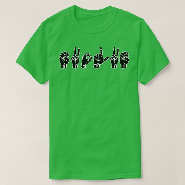 Camiseta EVOLVE ASL Rótulo Language Design (Diseño del anverso)