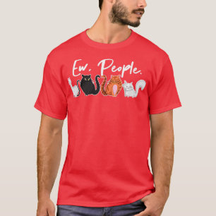 Camiseta Ew Gente Retro Gato Gracioso Introvertido Gato Lín