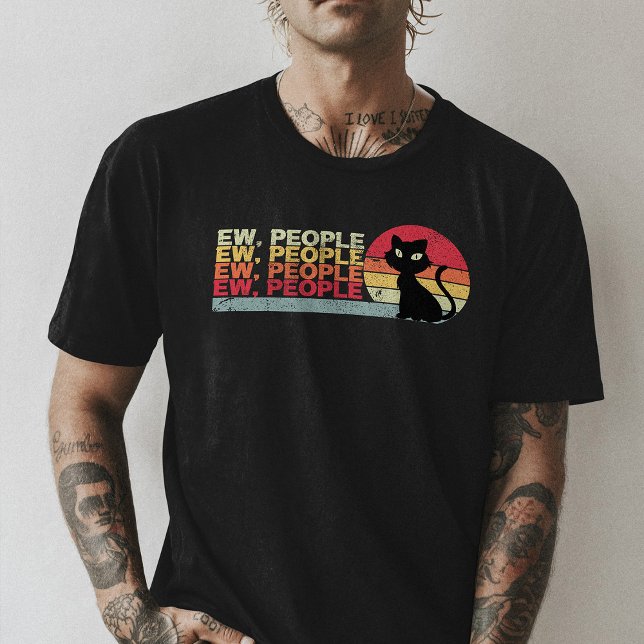Camiseta Ew People, Black Cat Shirt, Cat Lover Gracioso Sar (Subido por el creador)