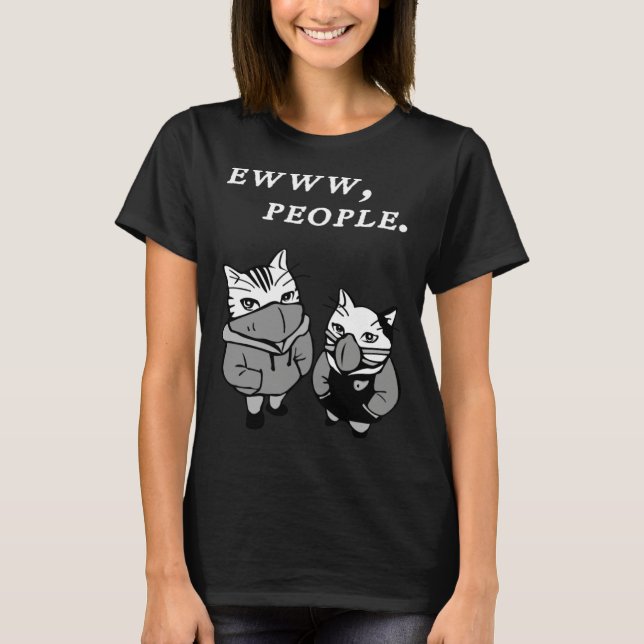 Camiseta Ew People  Cat  Introvert (Anverso)