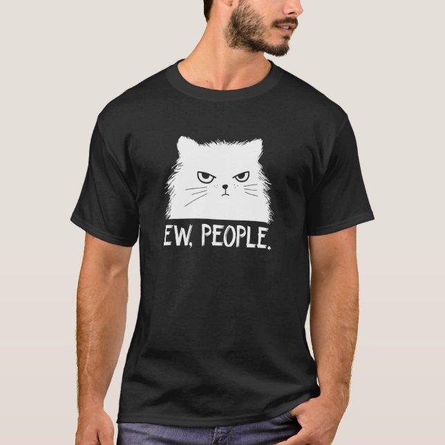 Camiseta Ew People cat kitten saying meowy cat (Anverso)