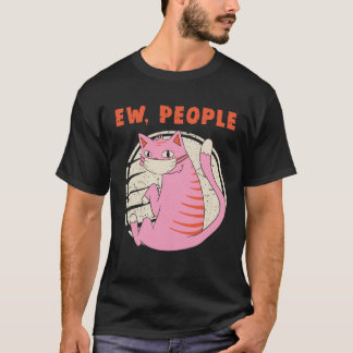 Camiseta Ew People  Cat With Mask Vintage Anti Social Intro