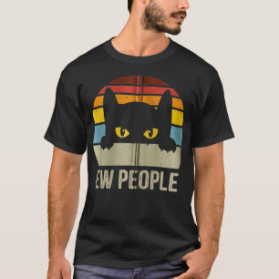 Camiseta Ew People cute cat vintage cat fun retro Zip 