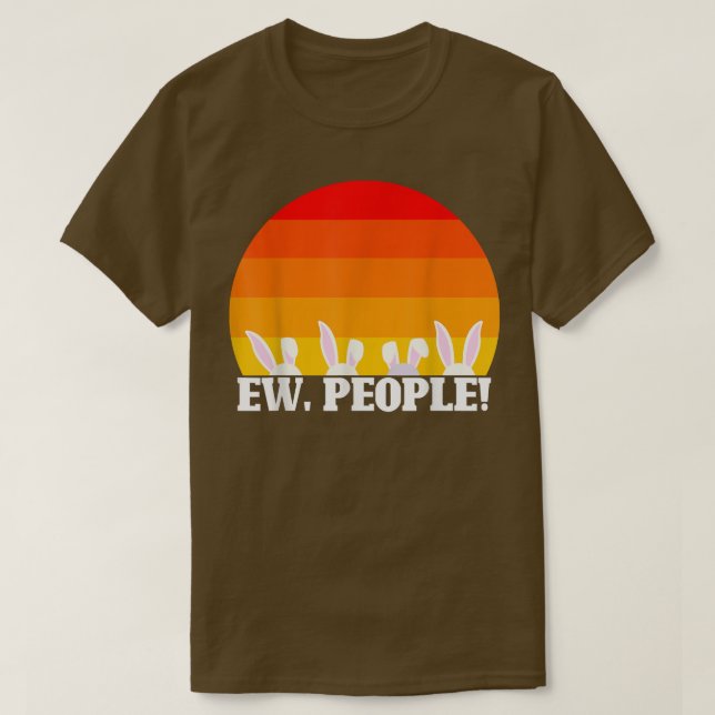 Camiseta Ew People Easter Day Funny Rabbit Bunny Ears Boys  (Diseño del anverso)