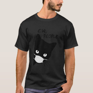 Camiseta Ew People Funny Black Cat Face Witch Mask