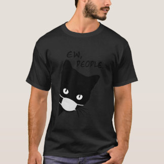 Camiseta Ew People Funny Black Cat Face Witch Mask