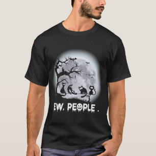Camiseta Ew People Halloween Black Cat Witch Meowy Kitten C
