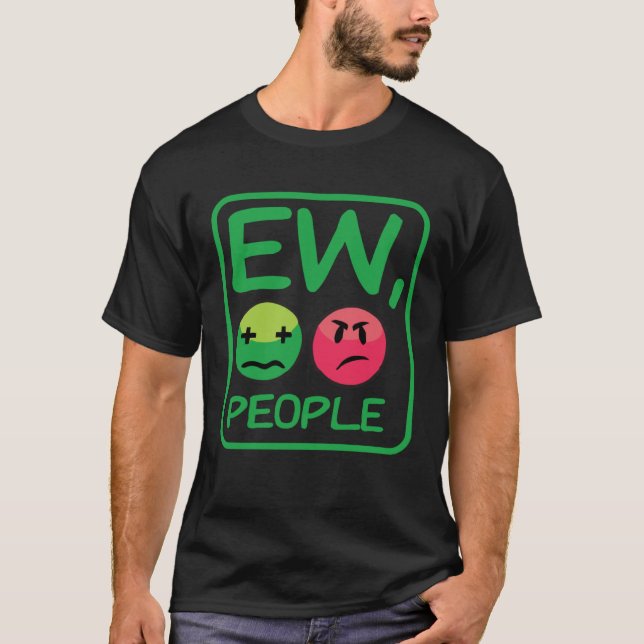 Camiseta Ew People  Introvert For Men Women Antisocial (Anverso)