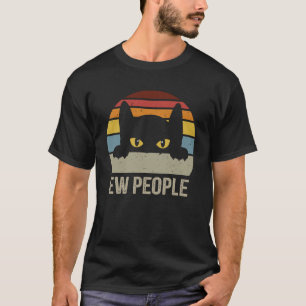 Camiseta Ew People lindo gato vintage divertido retro