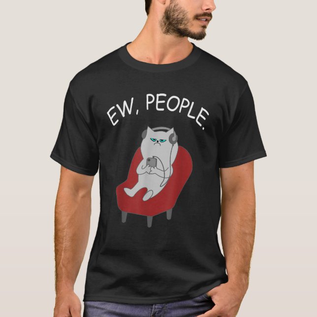 Camiseta EW People lover Funny Cat lover Kitty Owner Mo (Anverso)