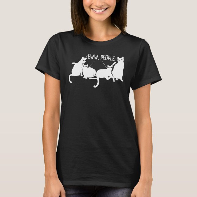 Camiseta Ew People Meowy Cat 1 (Anverso)