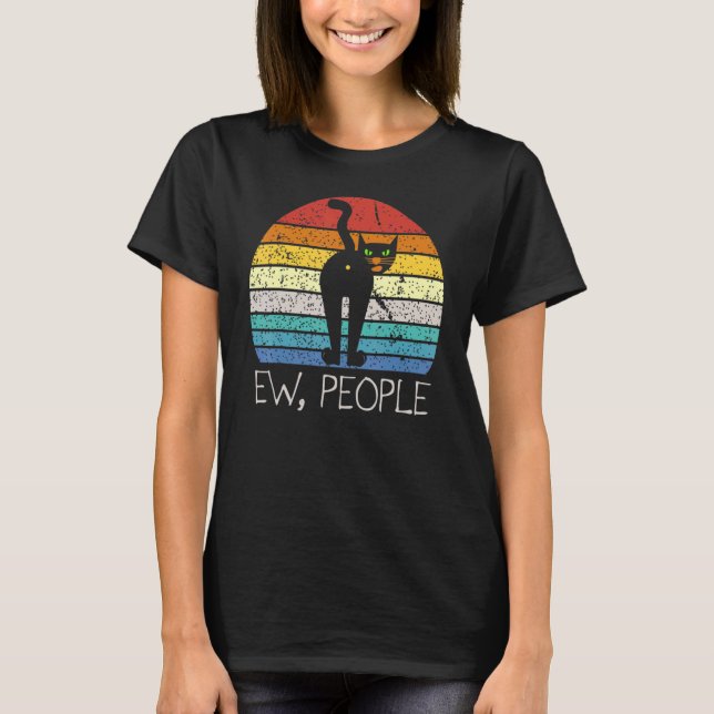 Camiseta Ew People Meowy Crazy Cat Lady Y Cat (Anverso)