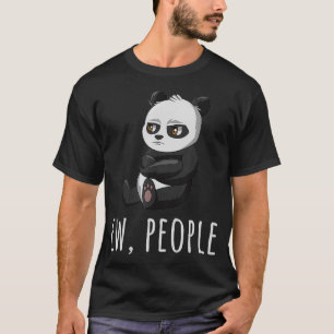 Camiseta Ew People Panda Introvert Antisocial s Sarcástico